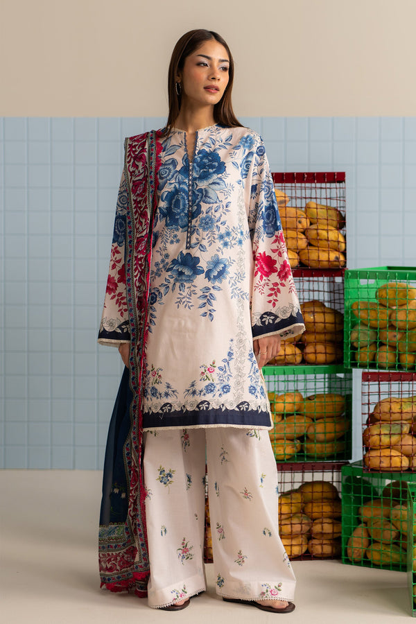 Premium Silk Printed 3-Pc Suit