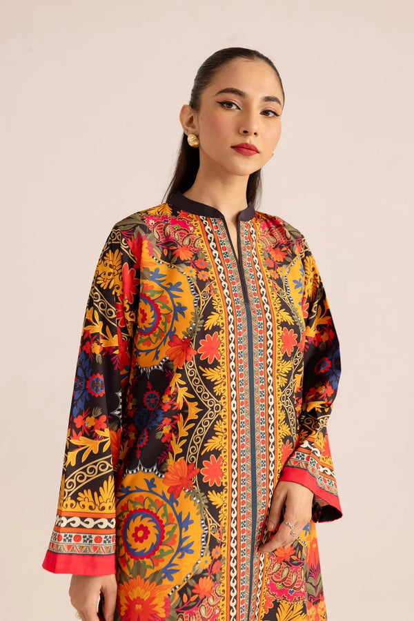 Midnight Majesty – Silk 2-Piece Printed Suit