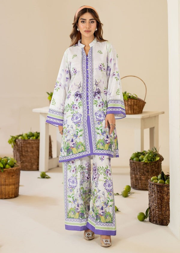 Purple Floral Printed 2-Piece Lawn Suit